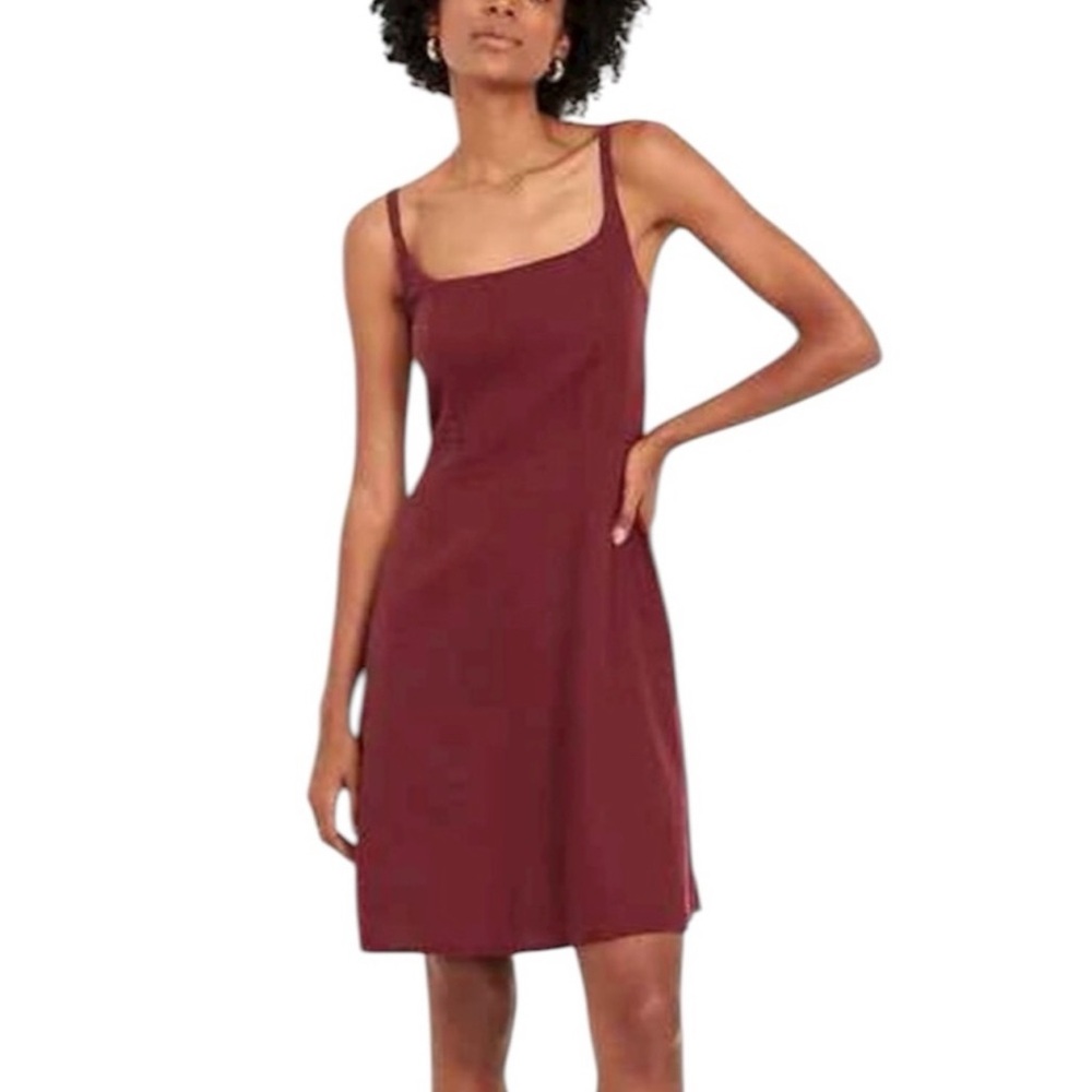 NWT Old Navy Linen Burgundy Dress